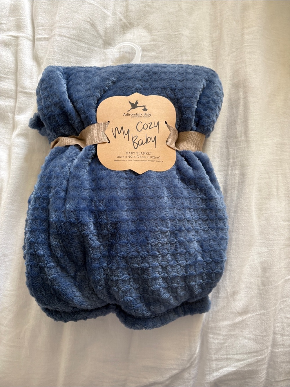 Adirondack Baby Plush Navy Baby Blanket